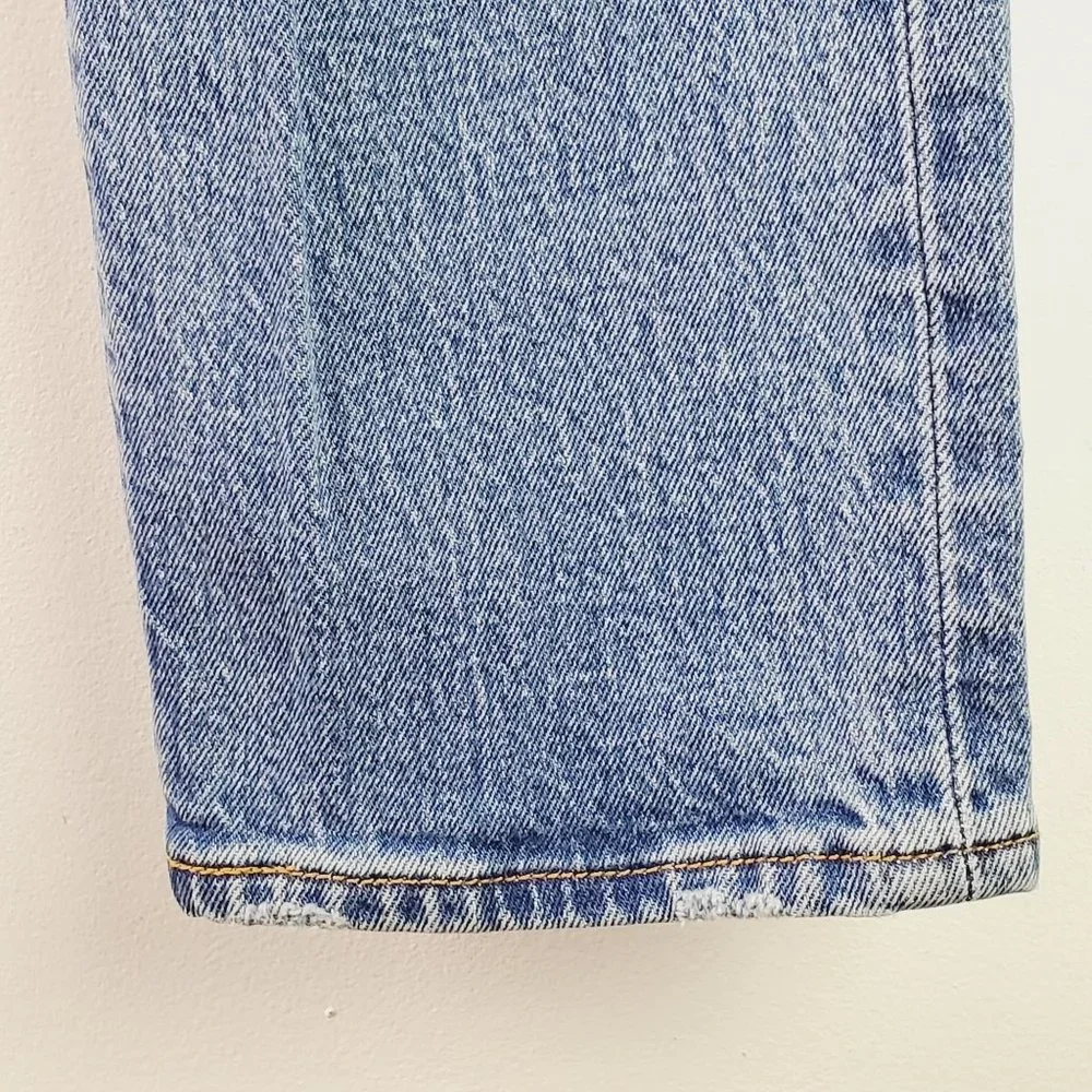 Levi's Wedgie Straight Button Fly Cropped Hi-Rise Jeans in Jive, Sz 24 - Picture 13 of 13